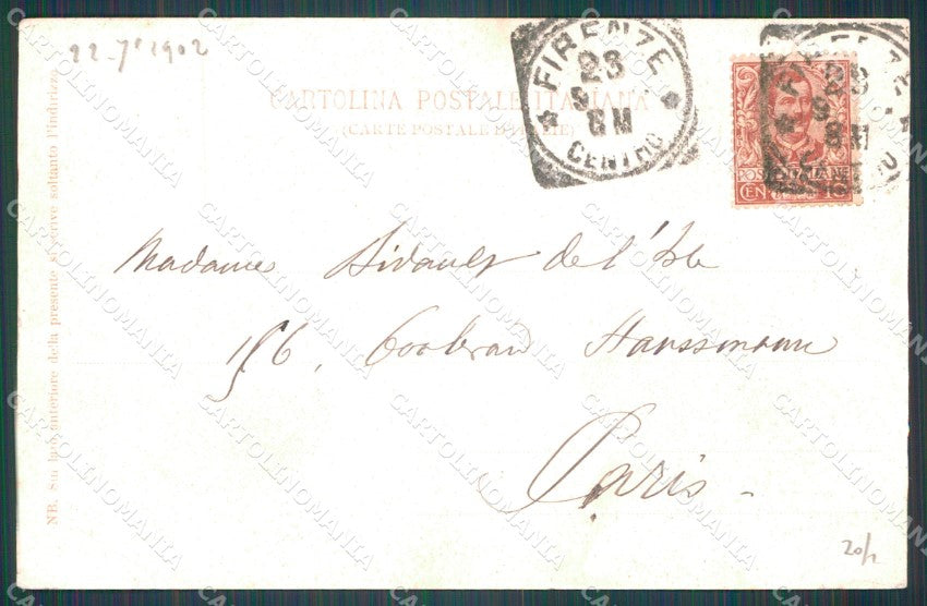 Firenze Città Carro Trasporto Vino Costumi PIEGA cartolina WX0967 – retro