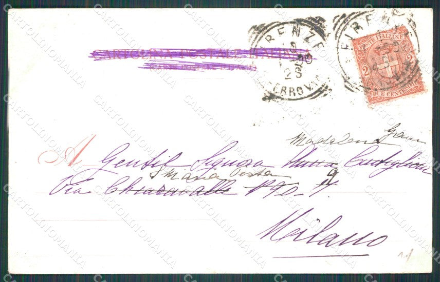Firenze Città Chiesa Santa Croce Modiano PIEGHINA cartolina WX1009 – retro
