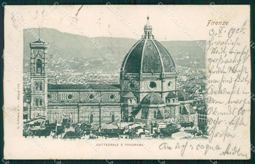 Firenze Città Cattedrale Modiano MACCHIE cartolina WX1010 – fronte