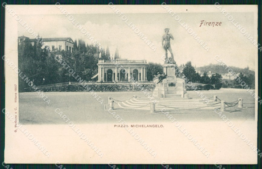 Firenze Città Piazza Michelangelo Modiano cartolina WX1012 – fronte
