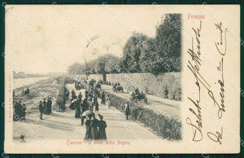 Firenze Città Cascine Viale della Regina Modiano cartolina WX1016 – fronte