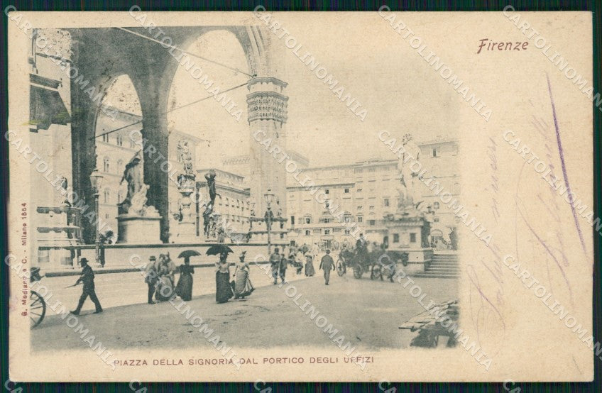 Firenze Città Piazza della Signoria Modiano cartolina WX1018 – fronte