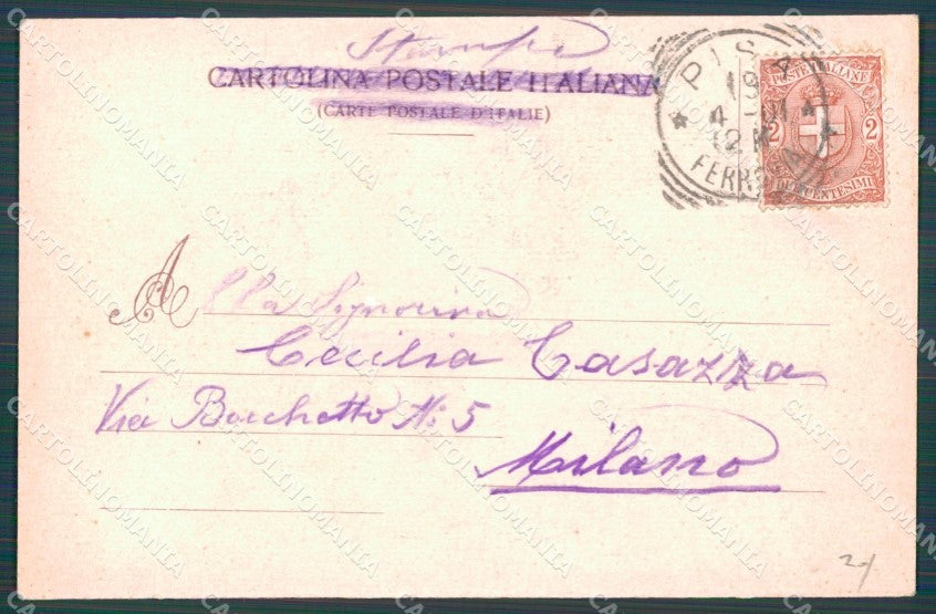 Firenze Città Via Tornabuoni Carrozza Modiano cartolina WX1022 – retro