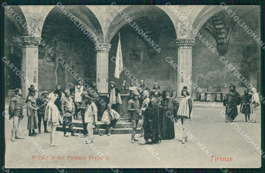 Firenze Città Palazzo Pretorio Costumi cartolina WX1024 – fronte