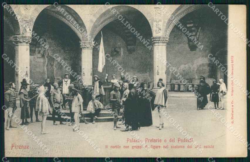 Firenze Città Palazzo Pretorio Costumi cartolina WX1025 – fronte