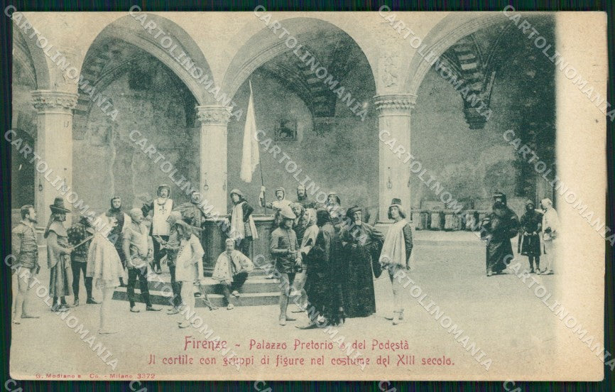 Firenze Città Palazzo Pretorio Costumi cartolina WX1026 – fronte
