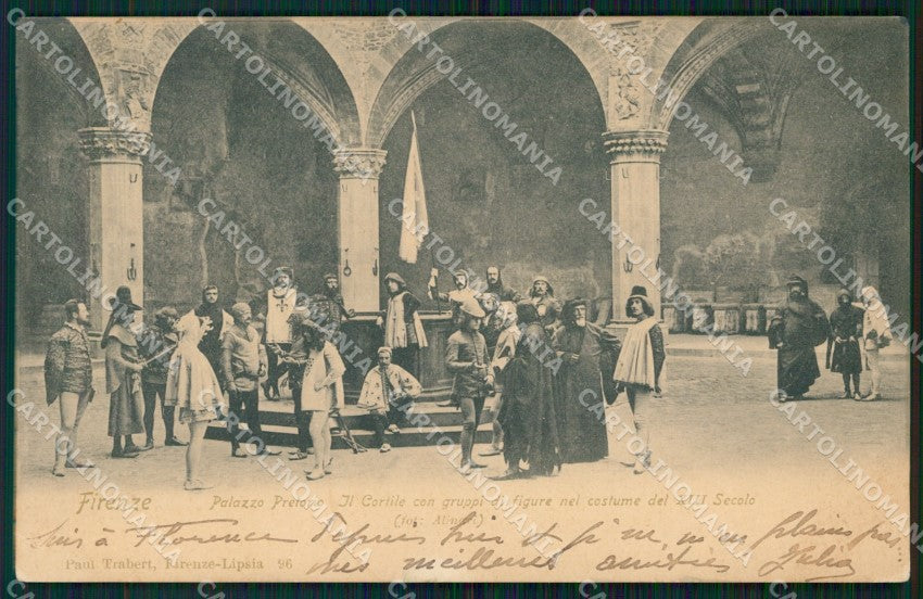 Firenze Città Palazzo Pretorio Costumi cartolina WX1027 – fronte
