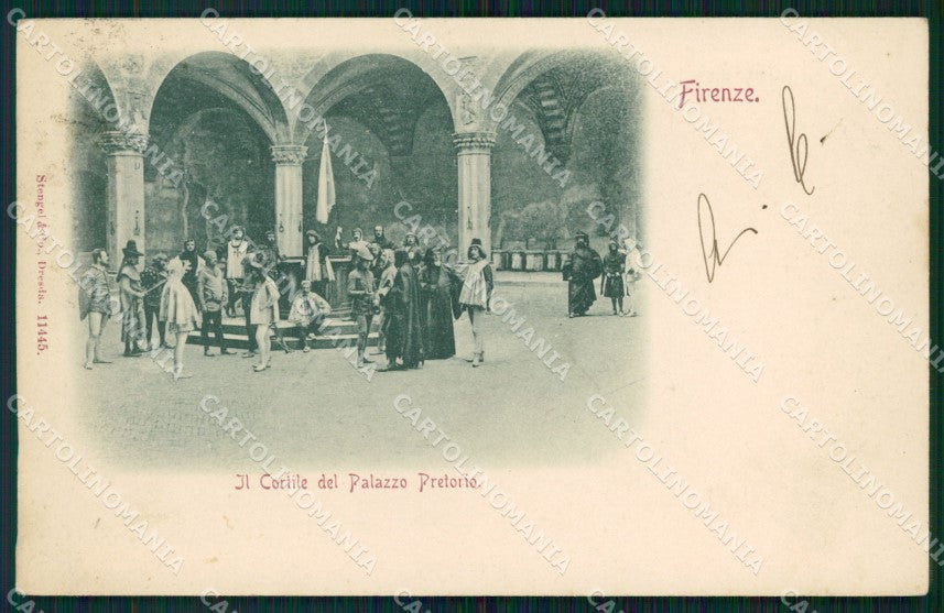 Firenze Città Palazzo Pretorio Costumi cartolina WX1028 – fronte