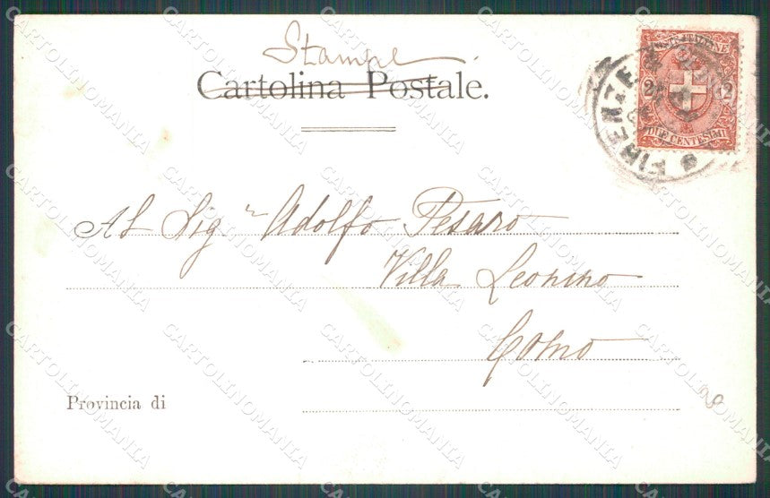 Firenze Città Palazzo Pretorio Costumi cartolina WX1028 – retro
