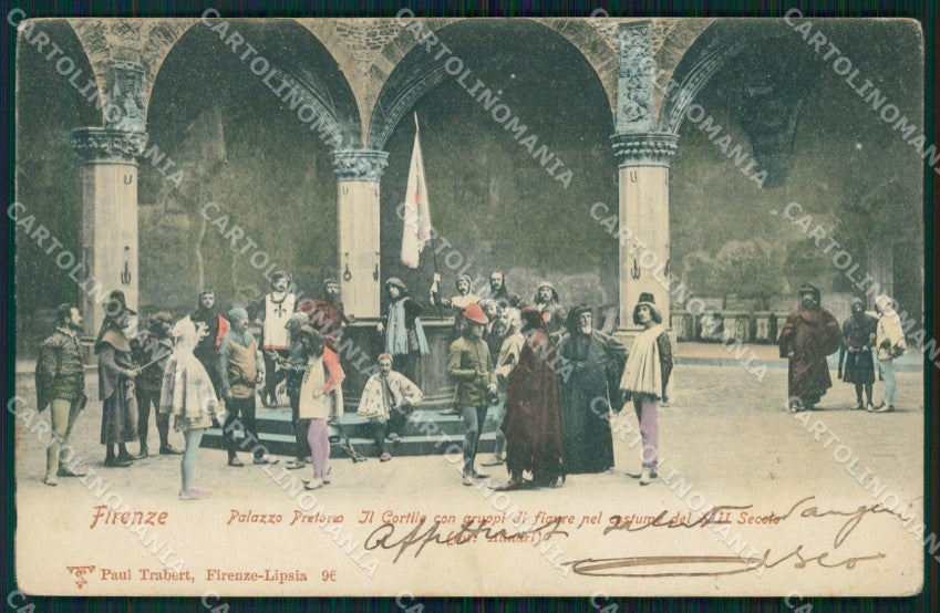 Firenze Città Palazzo Pretorio Costumi cartolina WX1029 – fronte