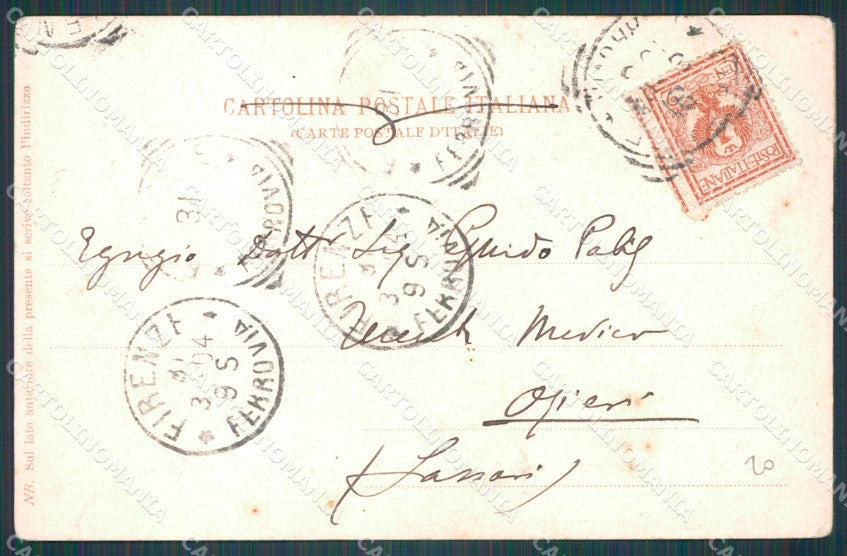 Firenze Città Palazzo Pretorio Costumi cartolina WX1029 – retro