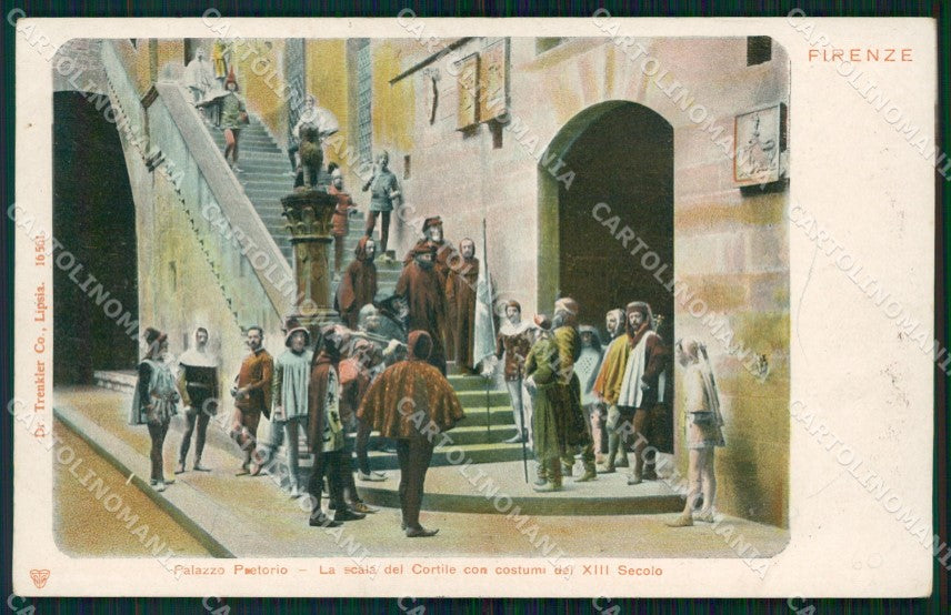 Firenze Città Palazzo Pretorio Costumi cartolina WX1030 – fronte