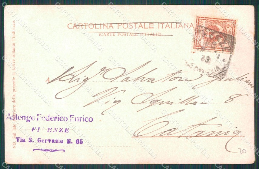Firenze Città Palazzo Pretorio Costumi PIEGA cartolina WX1032 – retro