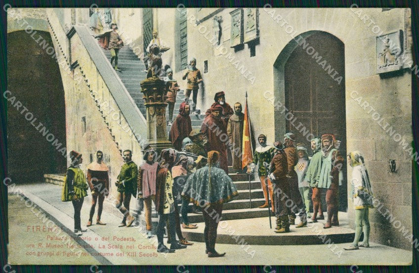 Firenze Città Palazzo Pretorio Costumi cartolina WX1033 – fronte