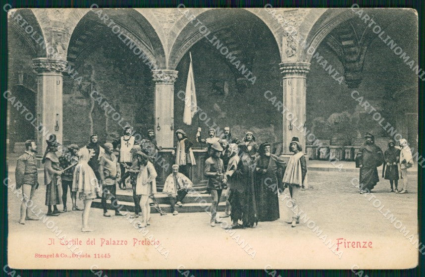 Firenze Città Palazzo Pretorio Costumi cartolina WX1035 – fronte
