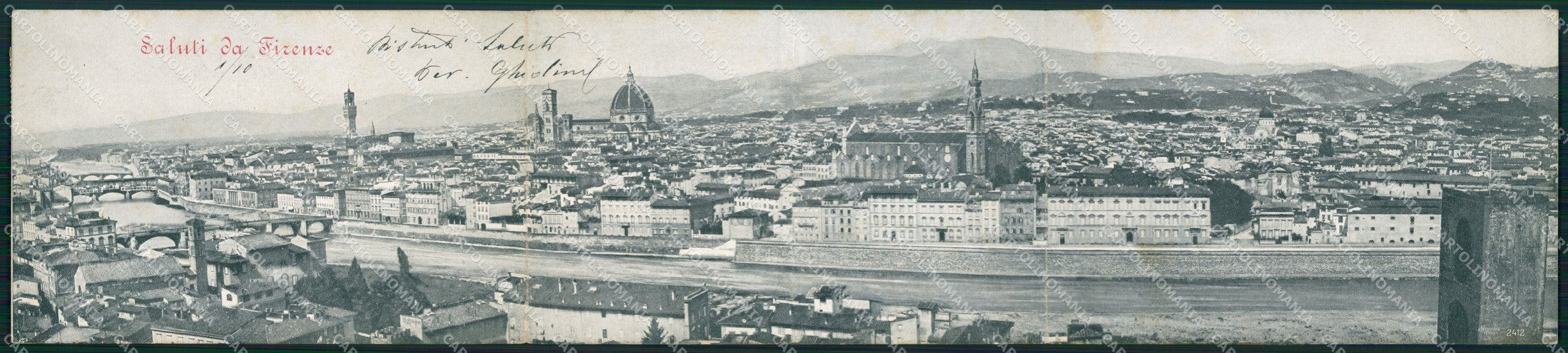 Firenze Città Tripla cartolina WX1064 – fronte