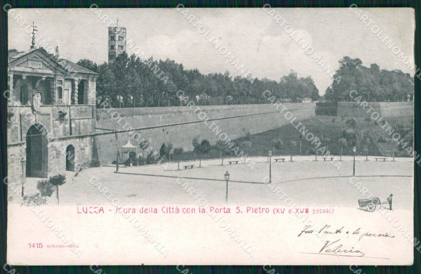 Lucca Città Mura Porta San Pietro Alterocca 1415 cartolina WX1065 – fronte