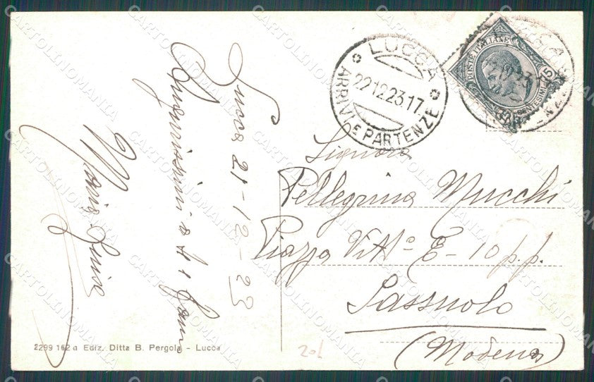 Lucca Città Palazzo Prefettizio cartolina WX1067 – retro