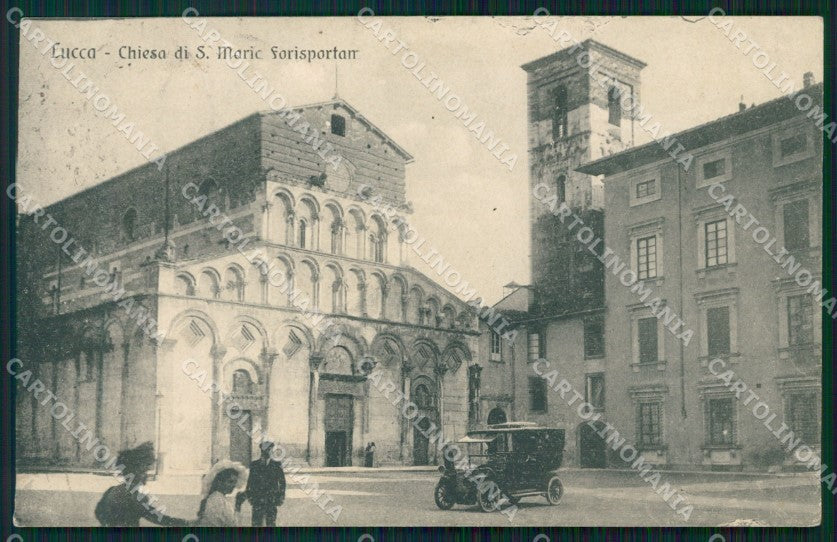 Lucca Città Chiesa Santa Maria Auto cartolina WX1070 – fronte