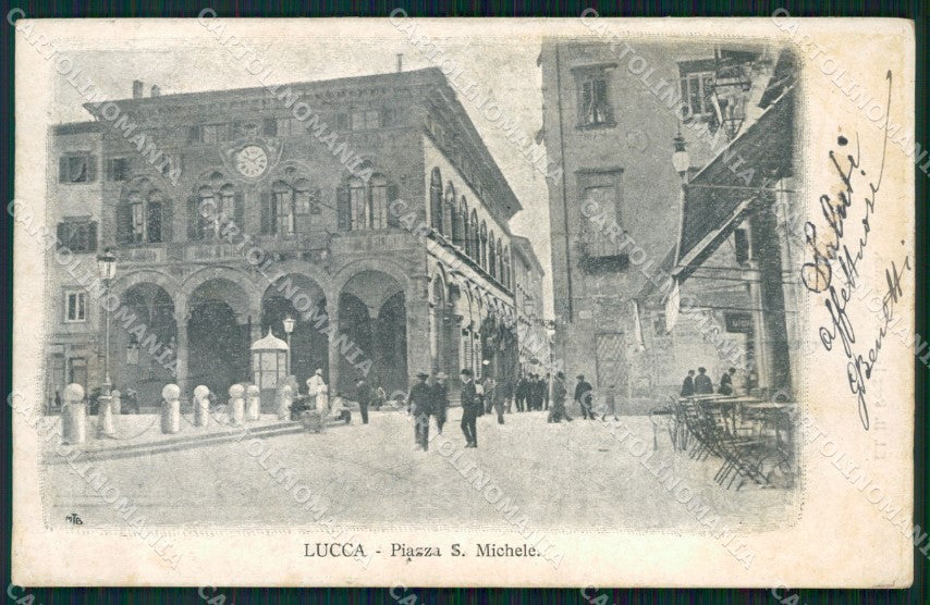 Lucca Città Piazza San Michele cartolina WX1079 – fronte