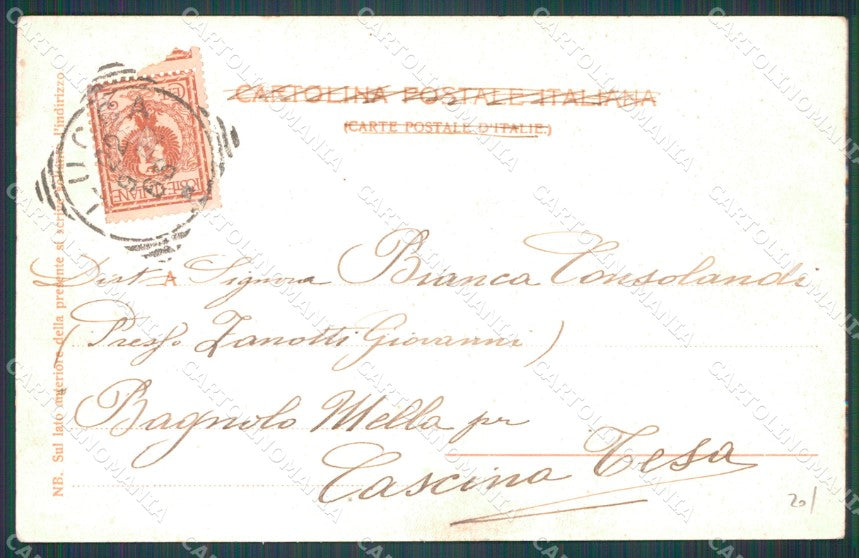 Lucca Città Le Mura ABRASA cartolina WX1087 – retro