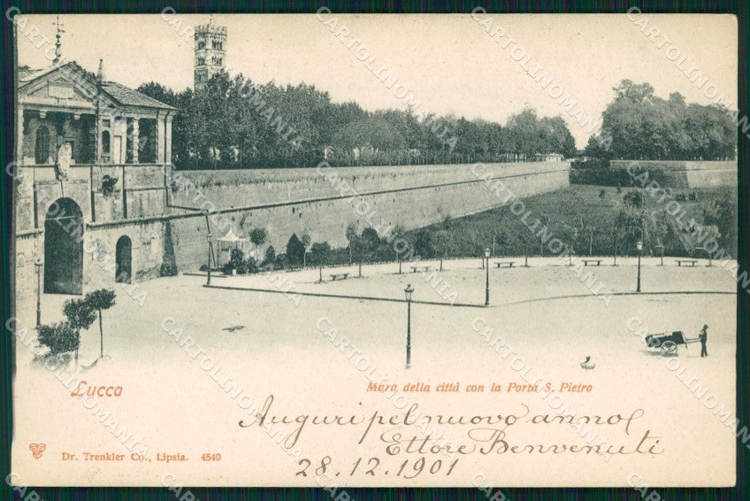 Lucca Città Porta San Pietro cartolina WX1089 – fronte