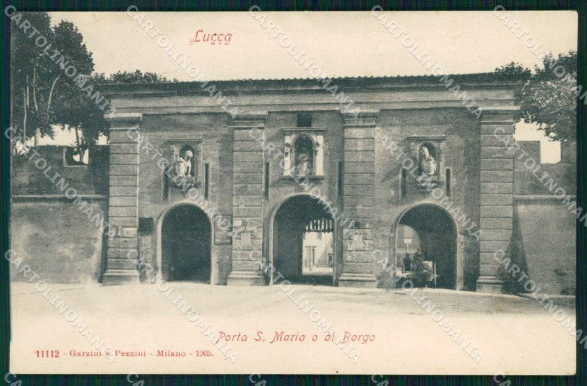 Lucca Città Porta Santa Maria cartolina WX1098 – fronte
