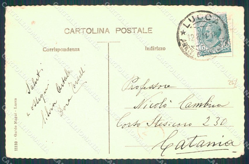 Lucca Città Le Mura PIEGA cartolina WX1107 – retro