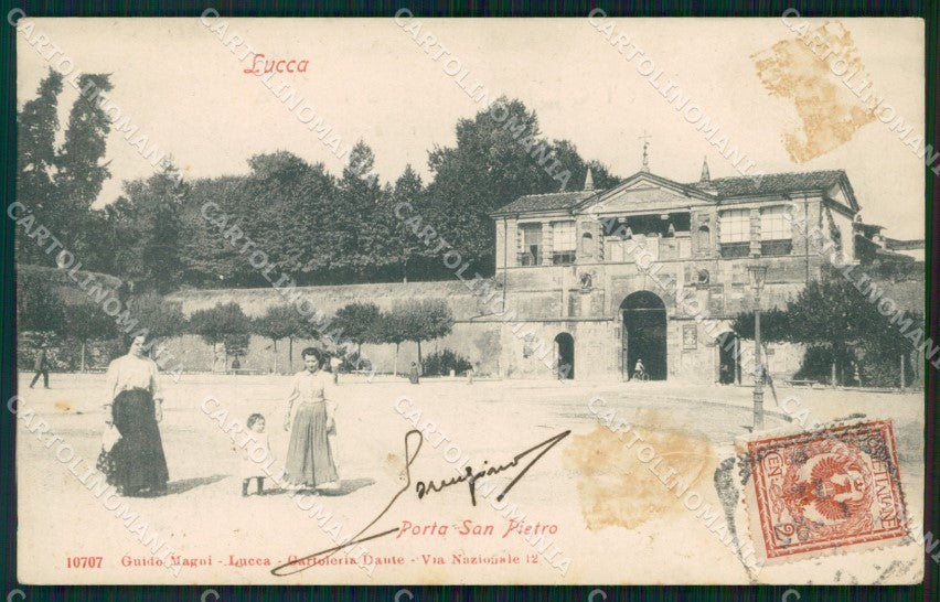 Lucca Città Porta San Pietro cartolina WX1114 – fronte