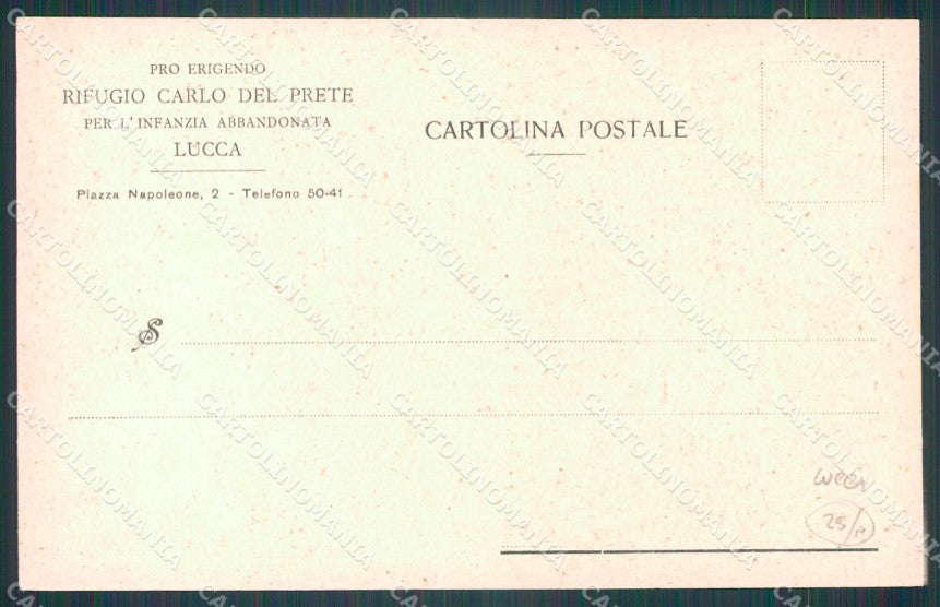 Lucca Città Rifugio Carlo del Prete cartolina WX1115 – retro