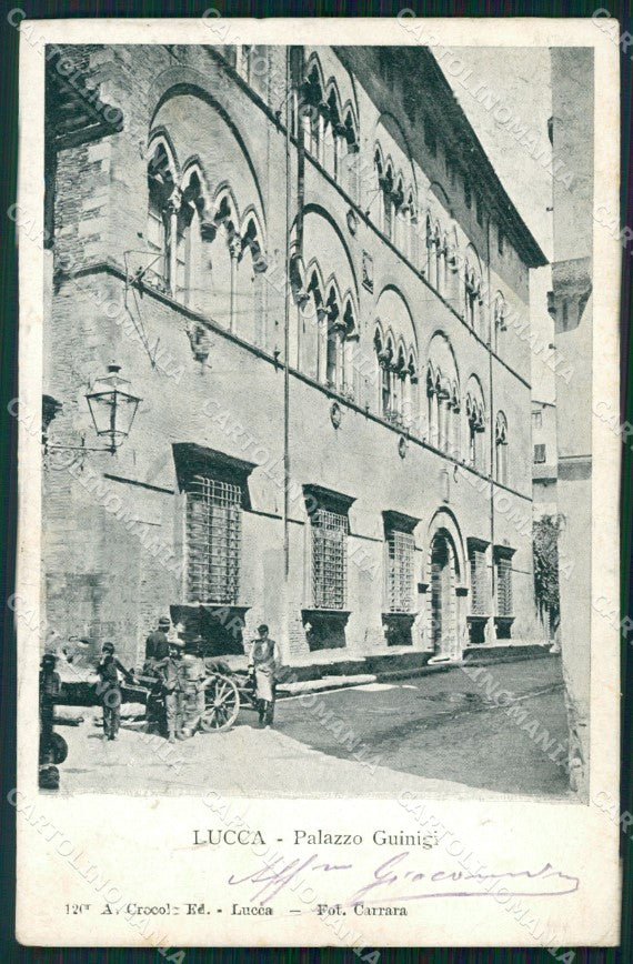 Lucca Città Palazzo Guinigi PIEGHINA cartolina WX1124 – fronte