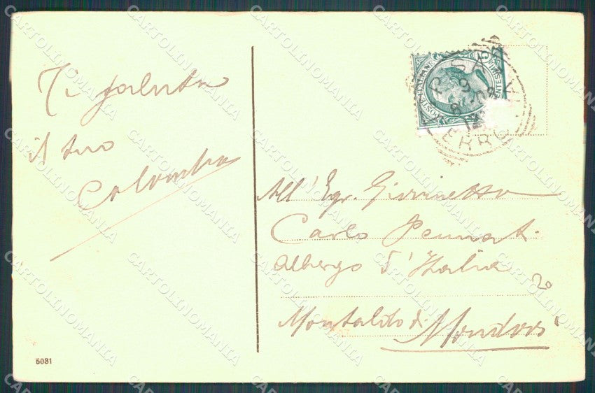Pisa Città Pensiero da PIEGA STRAPPINO cartolina WX1131 – retro