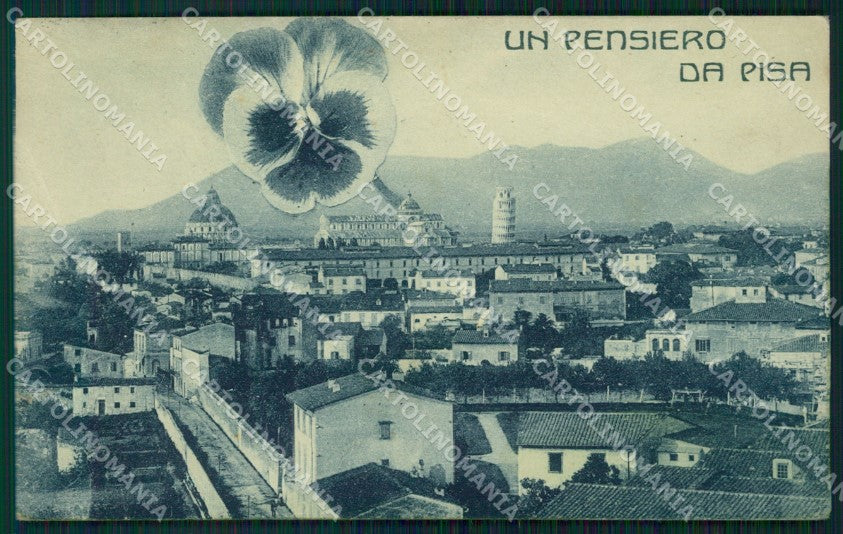 Pisa Città Pensiero da PIEGATA cartolina WX1135 – fronte