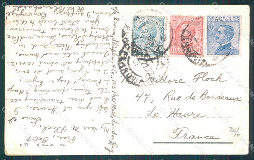Pisa Città Pensiero da PIEGATA cartolina WX1135 – retro