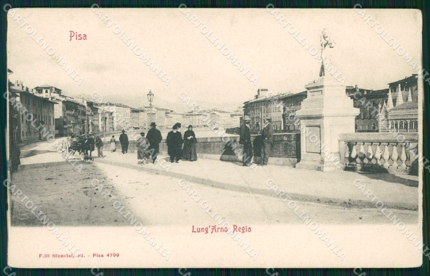 Pisa Città Lungarno Regio PIEGHINA cartolina WX1139 – fronte