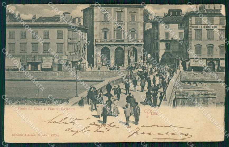 Pisa Città Ponte di Mezzo SCOLLATA cartolina WX1141 – fronte