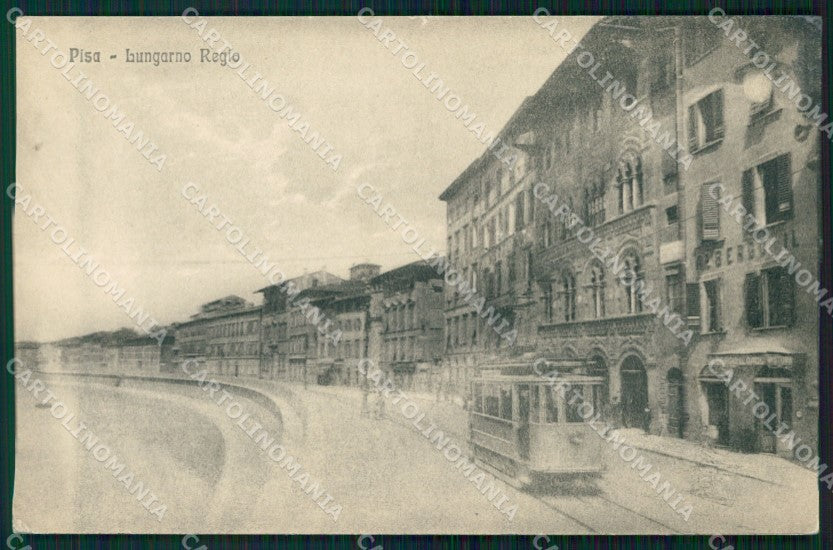 Pisa Città Lungarno Regio Tram cartolina WX1143 – fronte