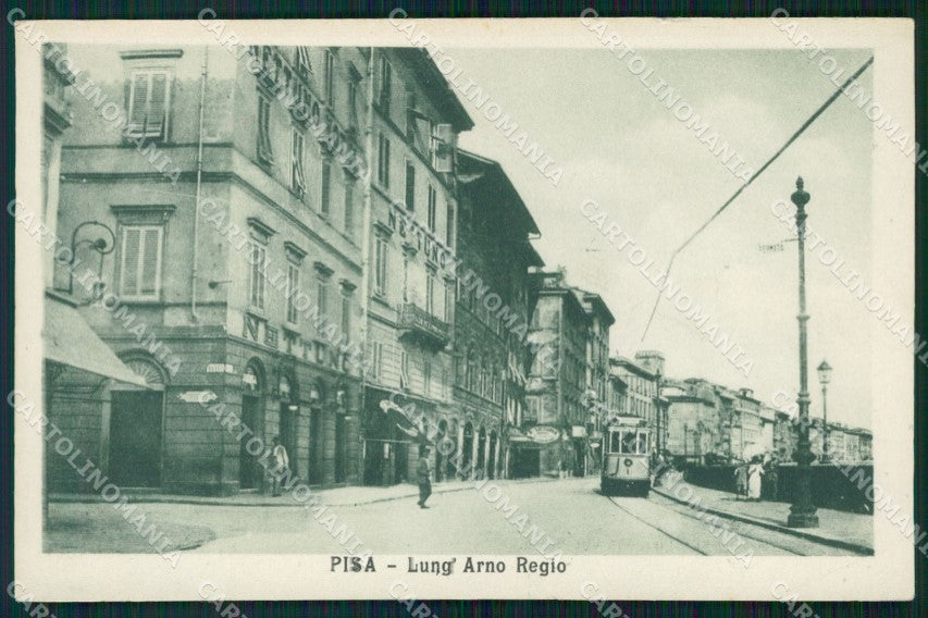 Pisa Città Lungarno Regio Tram cartolina WX1156 – fronte