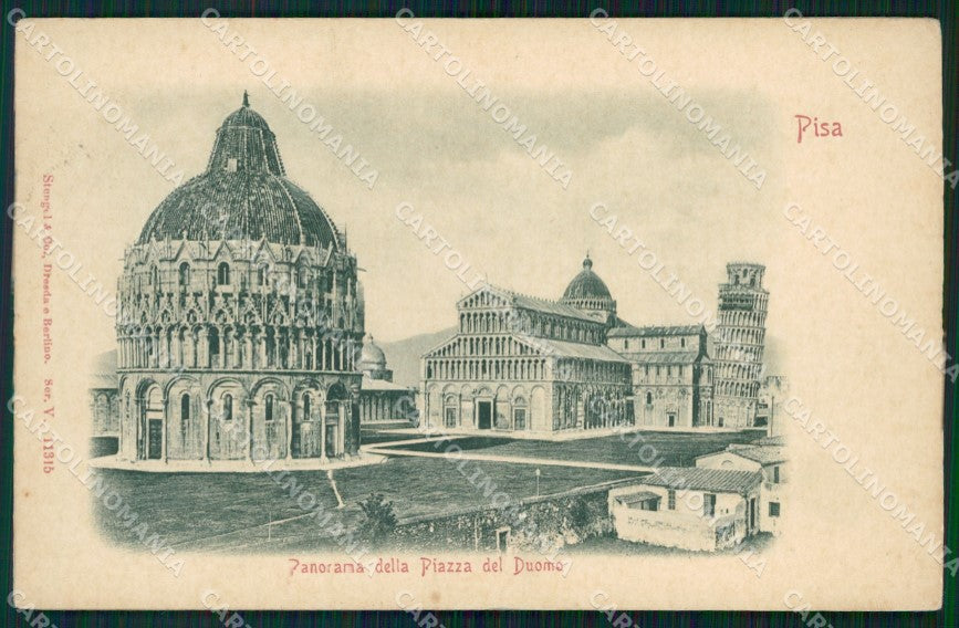Pisa Città Piazza Duomo Rilievo SCOLLATA cartolina WX1165 – fronte