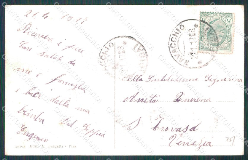 Pisa Città Saluti da PIEGHINA RIFILATA cartolina WX1172 – retro
