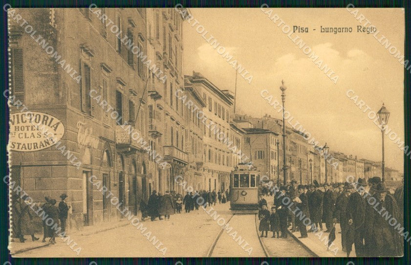 Pisa Città Lungarno Regio Tram cartolina WX1179 – fronte