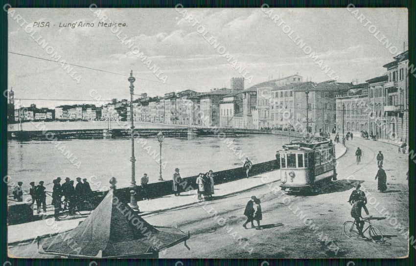 Pisa Città Lungarno Mediceo Tram cartolina WX1181 – fronte