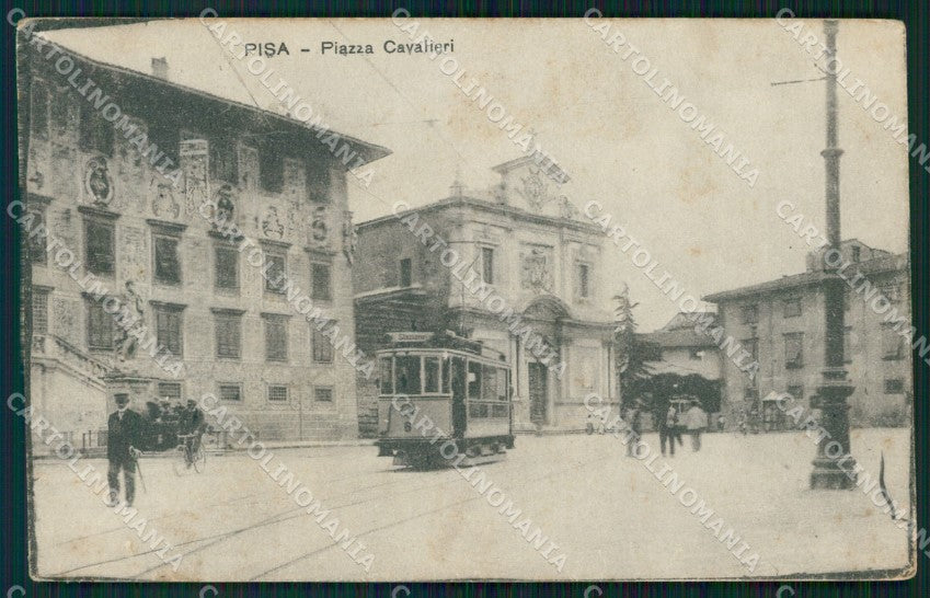 Pisa Città Piazza Cavalieri Santo Stefano Tram cartolina WX1184 – fronte