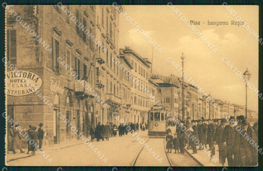 Pisa Città Lungarno Regio Tram cartolina WX1185 – fronte