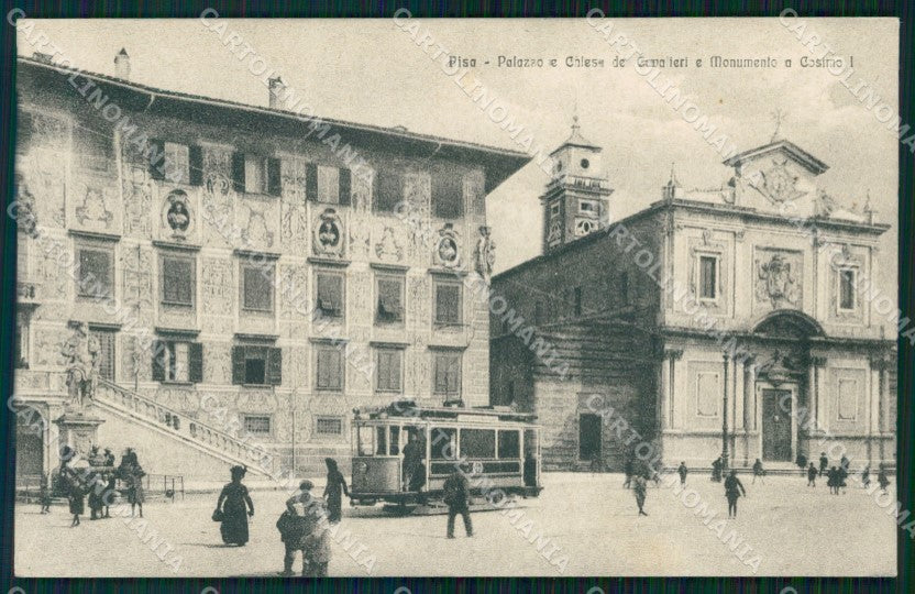 Pisa Città Palazzo dei Cavalieri Tram cartolina WX1196 – fronte