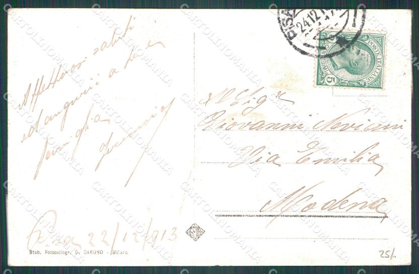 Pisa Città Ponte Nuovo Tram PIEGA cartolina WX1197 – retro