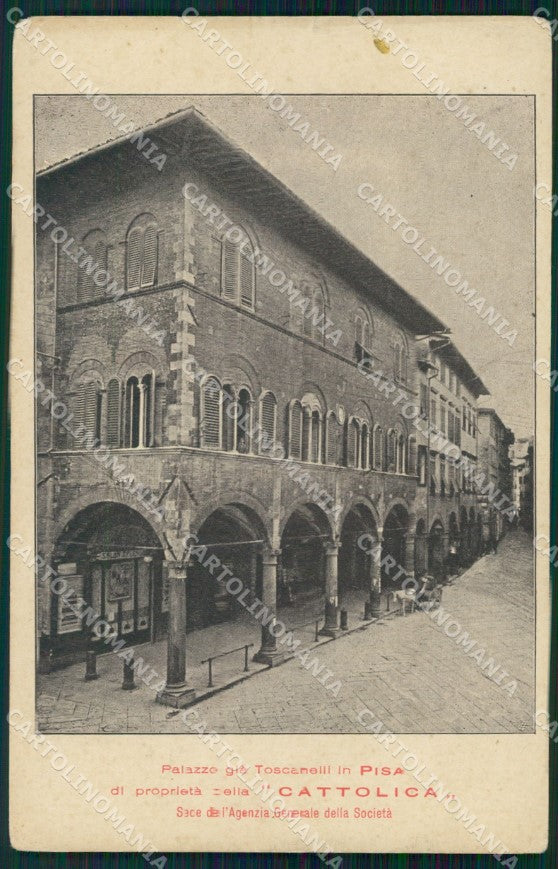 Pisa Città Palazzo Toscanelli PIEGA STRAPPINO cartolina WX1202 – fronte