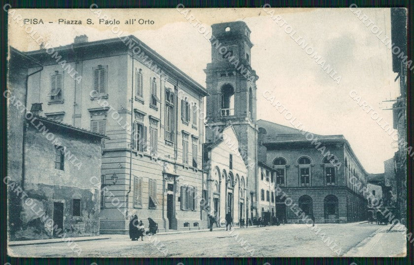 Pisa Città Piazza San Paolo all'Orto MACCHIA cartolina WX1208 – fronte