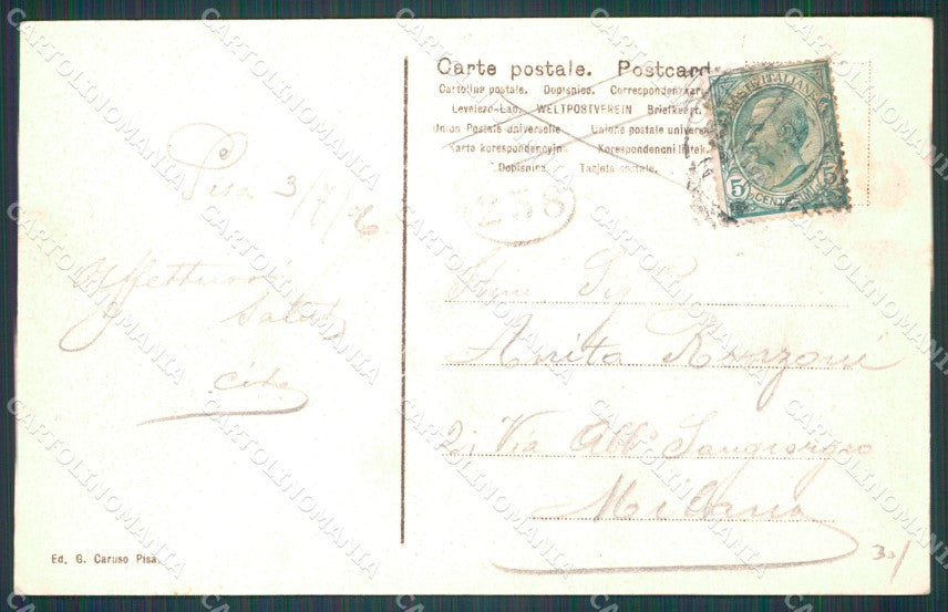 Pisa Città Saluti da cartolina WX1220 – retro