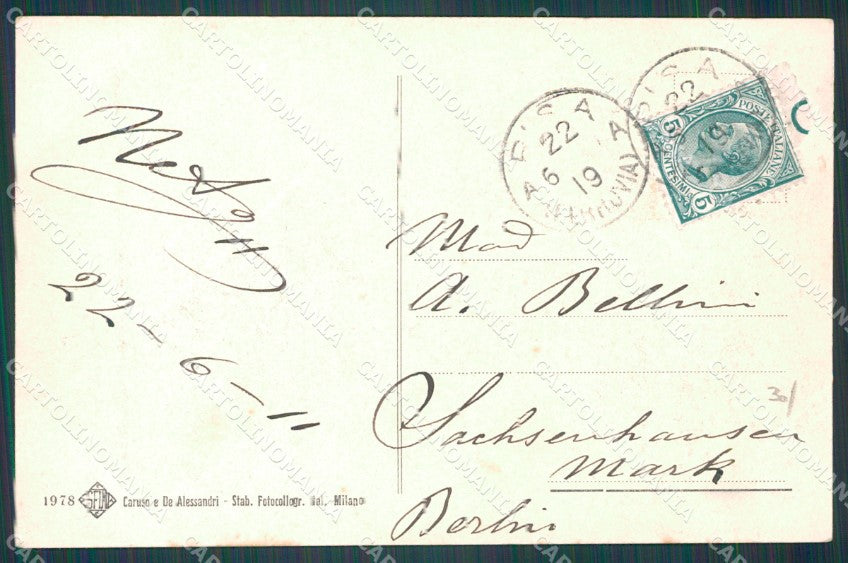 Pisa Città Saluti da cartolina WX1221 – retro